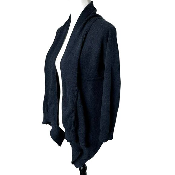 GAP Womens Medium Navy Blue Open Knit Cardigan Shrug Sweater Cashmere Cotton y2k - Picture 1 of 9